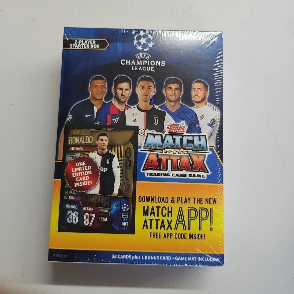 2019-20 Topps Match Attax UEFA Champions League Factory Sealed Hanger Box